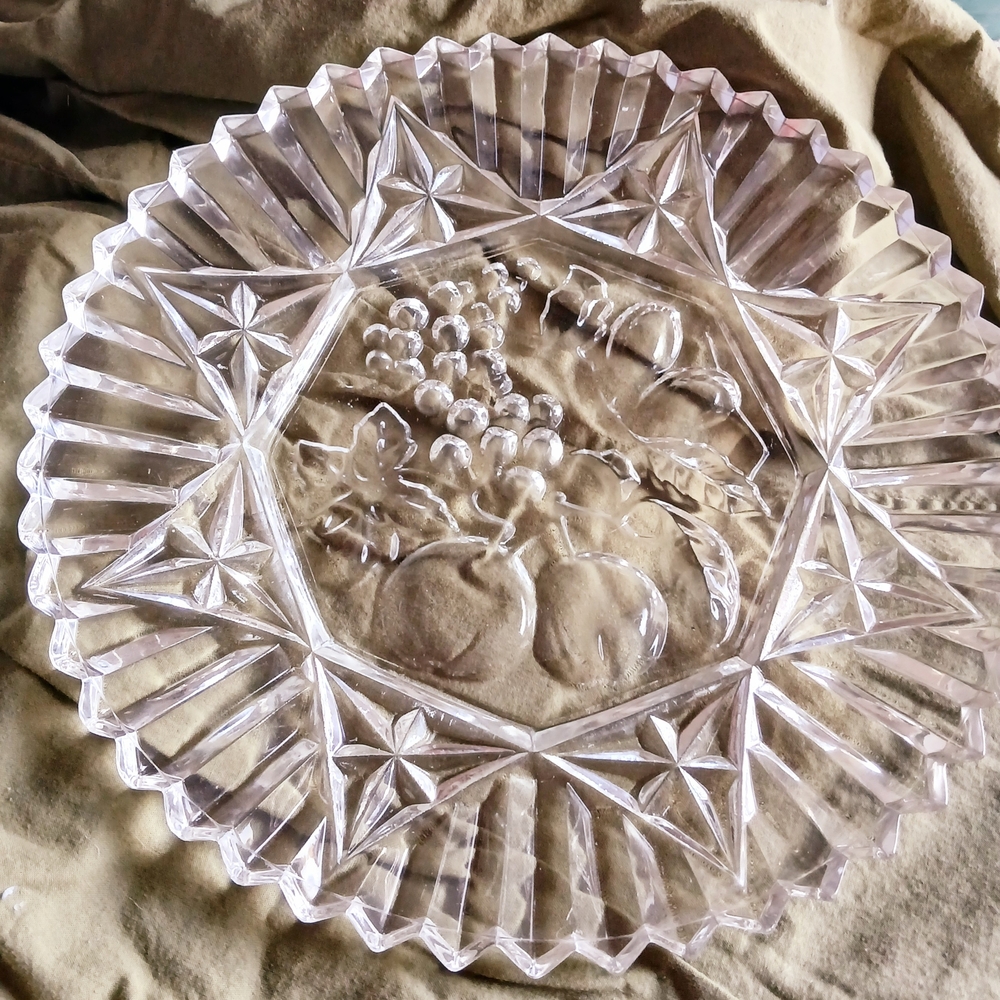 Federal Intaglio Glass Plate vintage